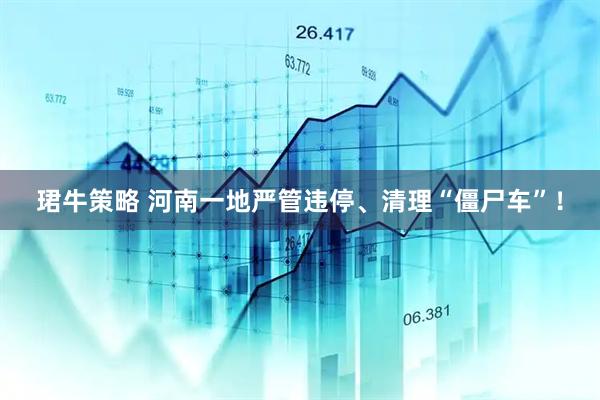 珺牛策略 河南一地严管违停、清理“僵尸车”！